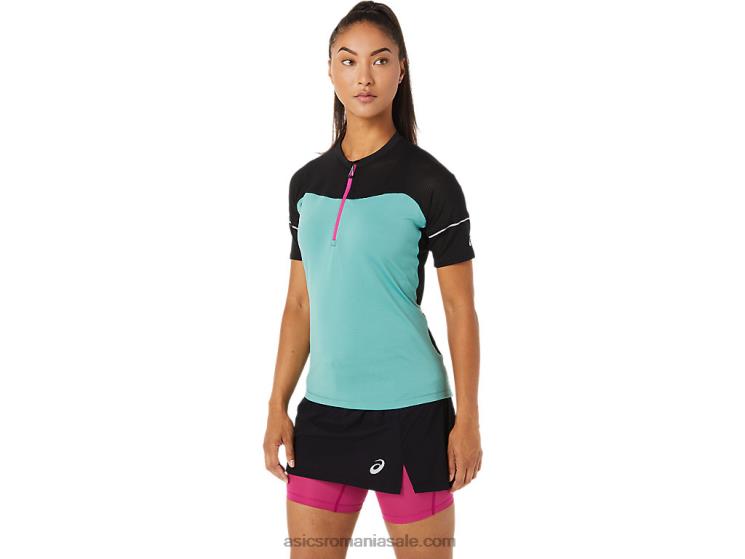 Asics salvie/negru de performanță top fujitrail pentru femei ZF4643401