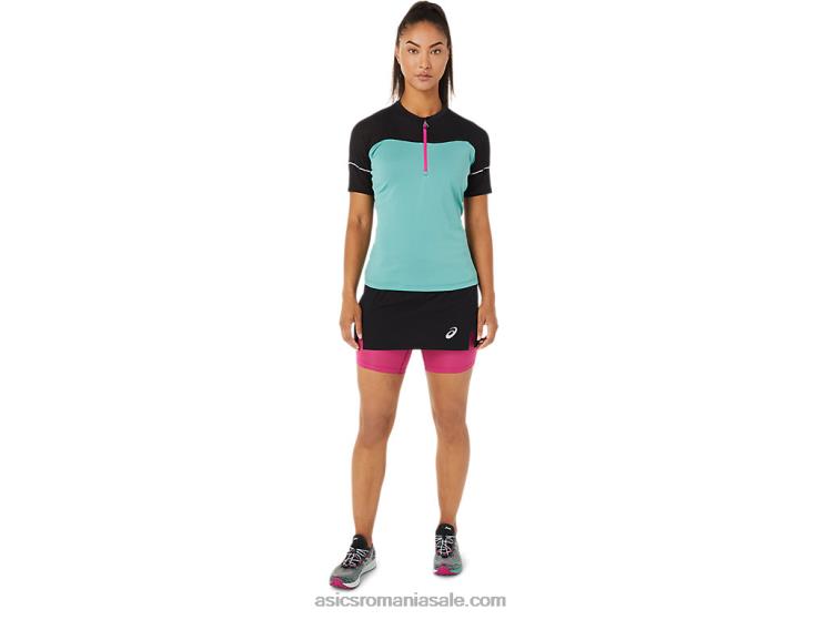 Asics salvie/negru de performanță top fujitrail pentru femei ZF4643401