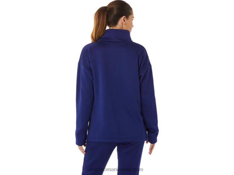 Asics se scufundă albastru pulover de damă din tricot periat ZF4642899