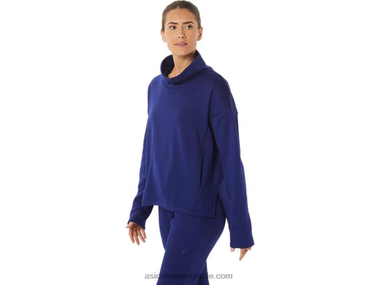Asics se scufundă albastru pulover de damă din tricot periat ZF4642899