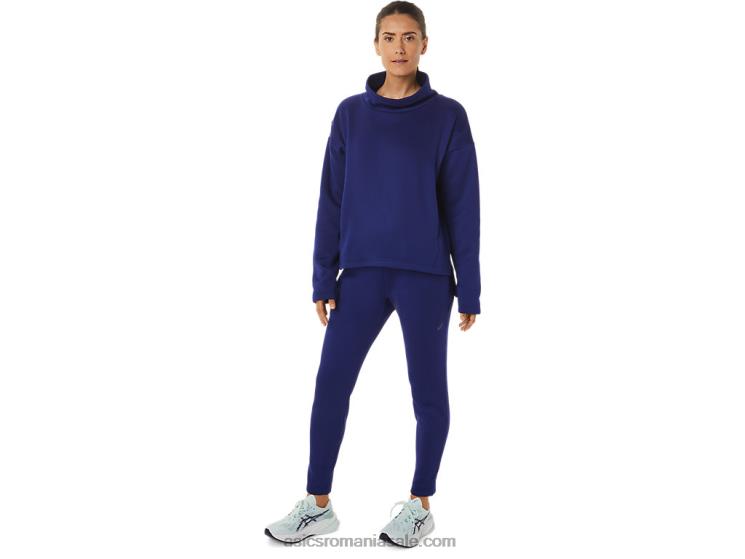 Asics se scufundă albastru pulover de damă din tricot periat ZF4642899