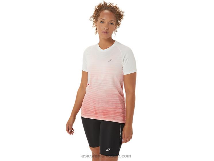 Asics smântână/papaia top de damă fără cusături cu mânecă scurtă ZF4642441