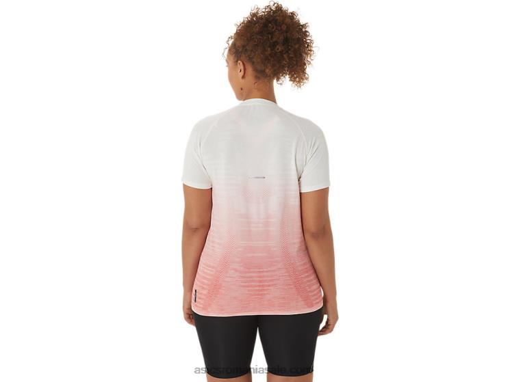Asics smântână/papaia top de damă fără cusături cu mânecă scurtă ZF4642441