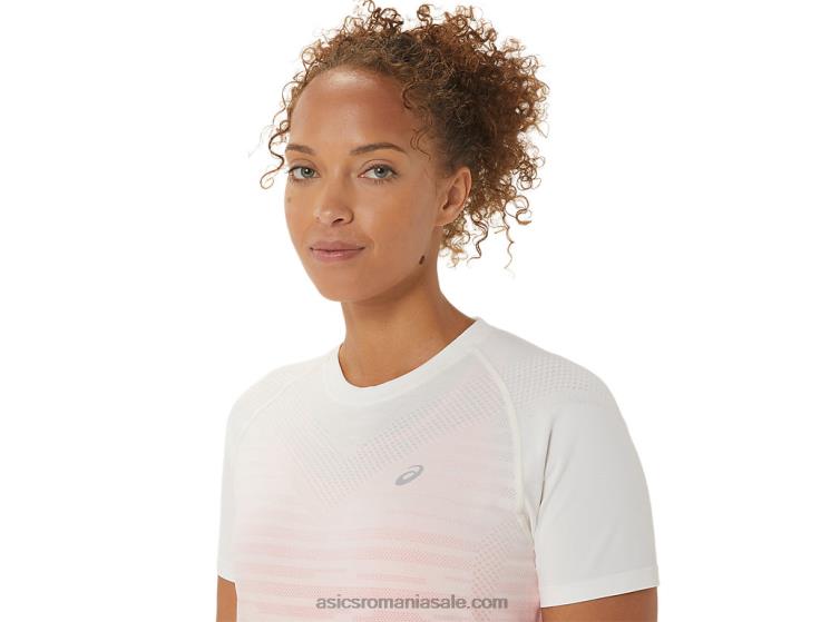 Asics smântână/papaia top de damă fără cusături cu mânecă scurtă ZF4642441