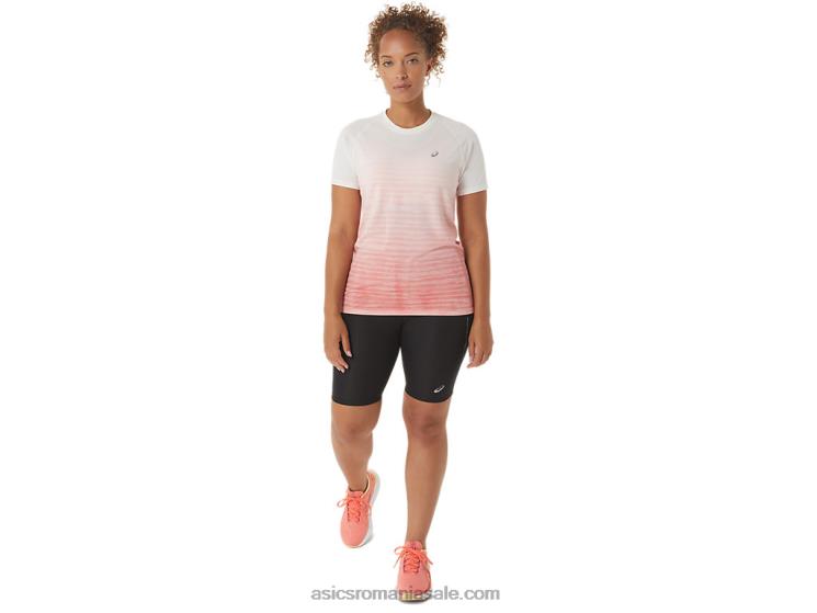 Asics smântână/papaia top de damă fără cusături cu mânecă scurtă ZF4642441