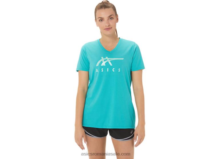 Asics sticla de mare damă dungi cu decolteu în V ZF4642970