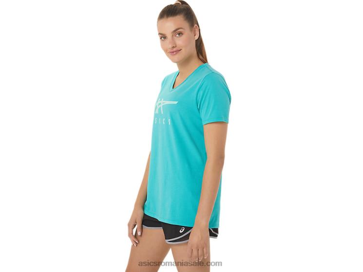 Asics sticla de mare damă dungi cu decolteu în V ZF4642970