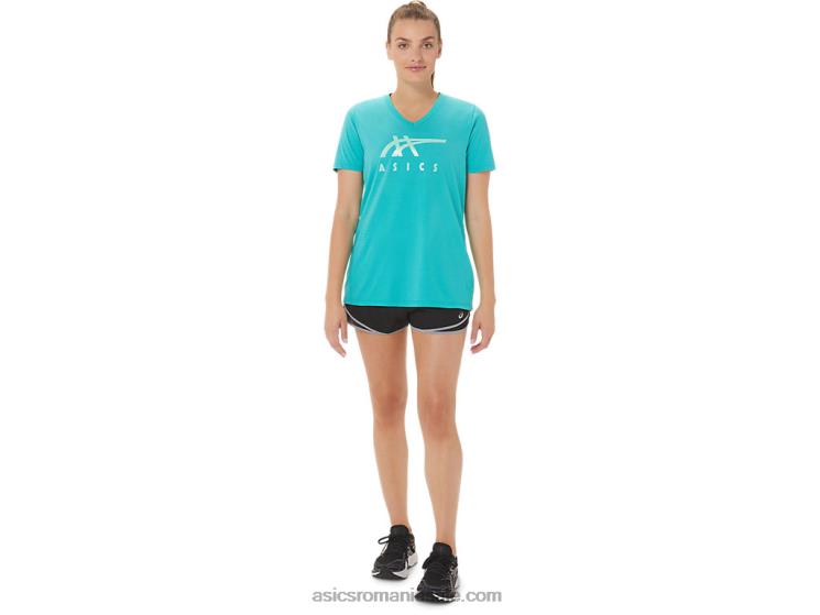 Asics sticla de mare damă dungi cu decolteu în V ZF4642970