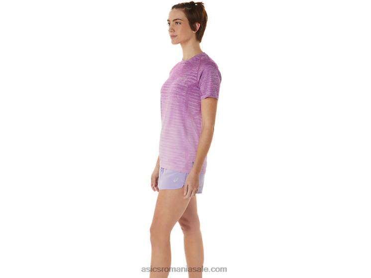 Asics strălucire orhidee/lavandă top de damă fără cusături cu mânecă scurtă ZF4642961