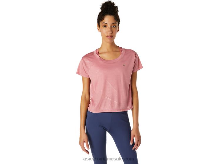 Asics trandafir afumat top nagare de dama cu maneca scurta ZF4643696