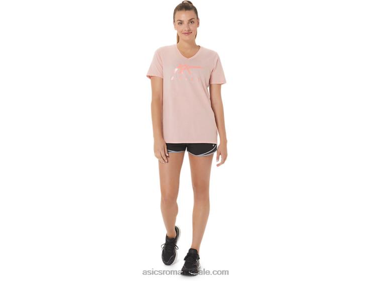 Asics trandafir înghețat damă dungi cu decolteu în V ZF4643047