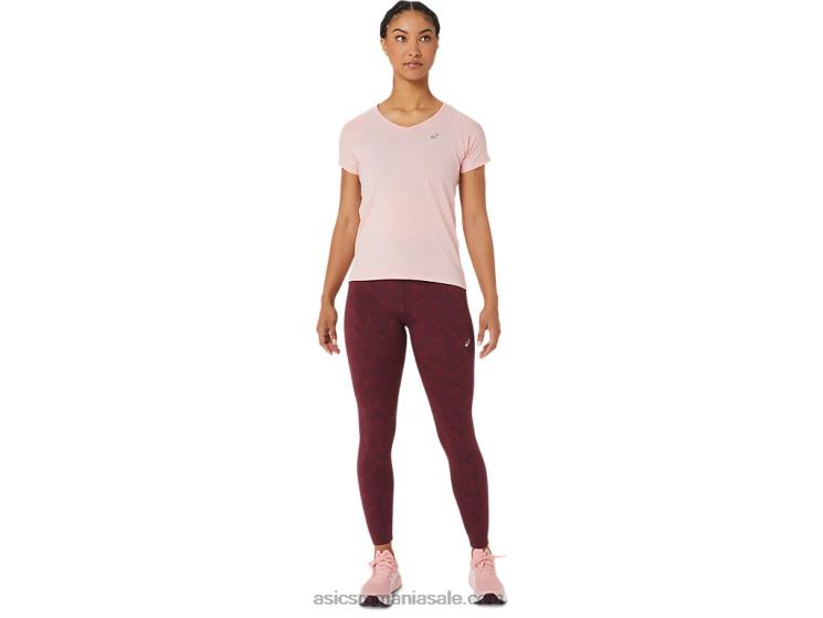 Asics trandafir înghețat top de damă cu mânecă scurtă cu decolteu în V ZF4642773