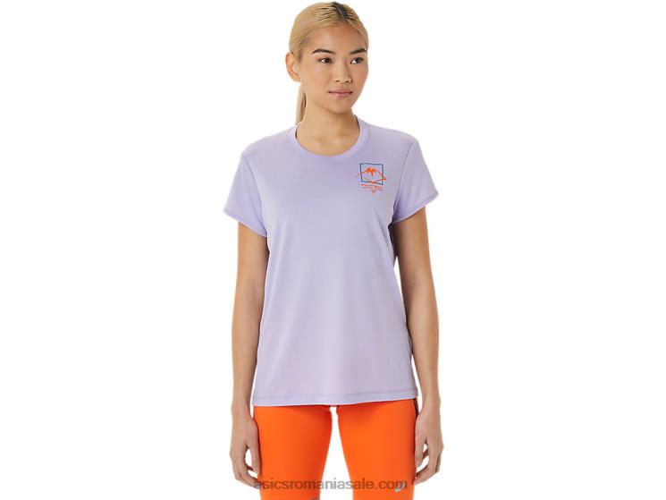 Asics vapori bluză cu mânecă scurtă cu logo Fujitrail pentru femei ZF4643074