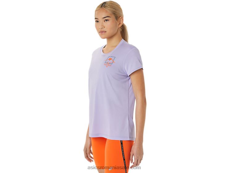 Asics vapori bluză cu mânecă scurtă cu logo Fujitrail pentru femei ZF4643074