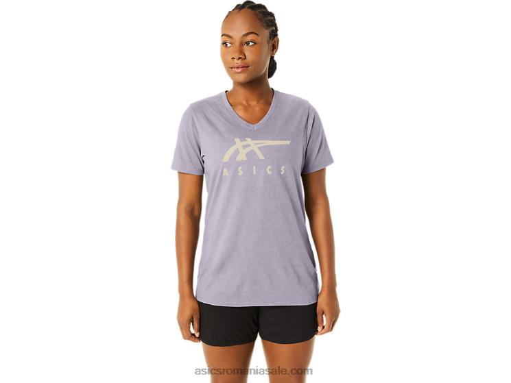 Asics violeta amurgului damă dungi cu decolteu în V ZF4642263