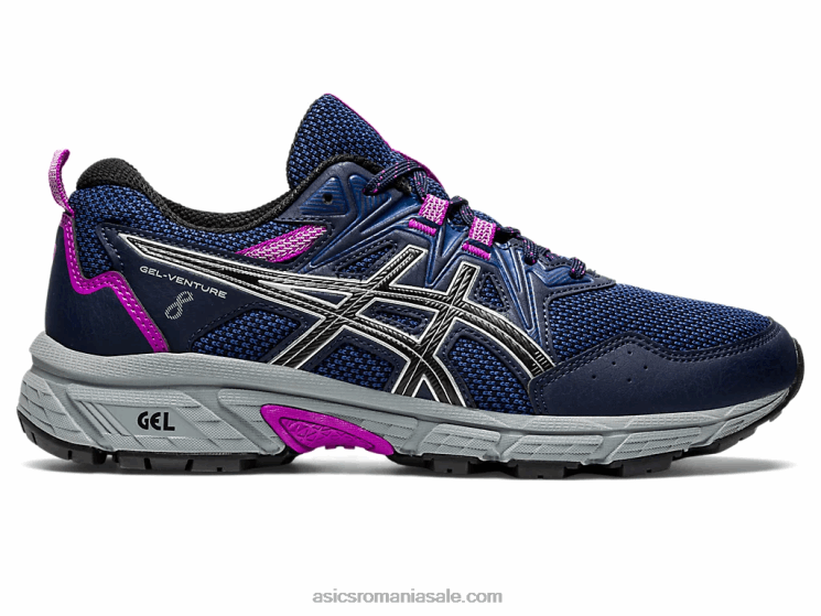 Asics miezul nopții/argint pur gel-venture 8 latime ZF4642945