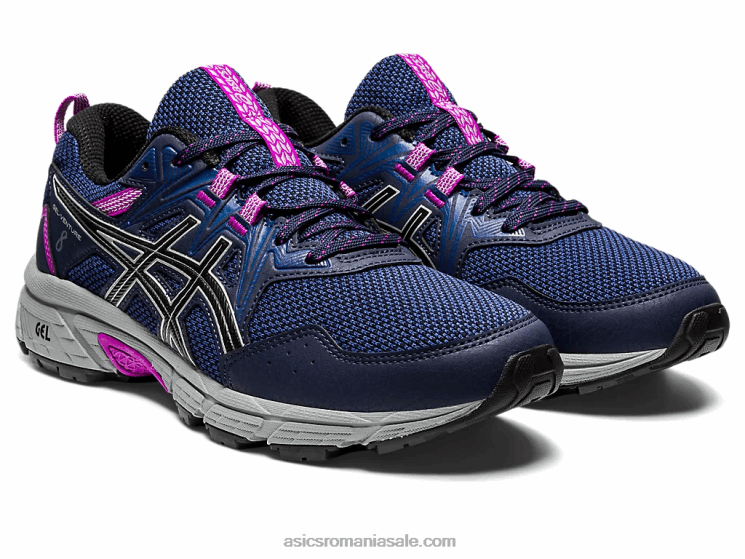 Asics miezul nopții/argint pur gel-venture 8 latime ZF4642945