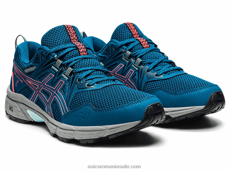 Asics teal de mare adâncime/coral aprins gel-venture 8 ZF4643612
