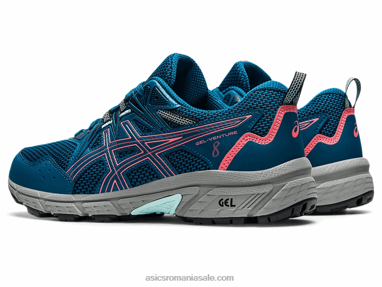 Asics teal de mare adâncime/coral aprins gel-venture 8 ZF4643612