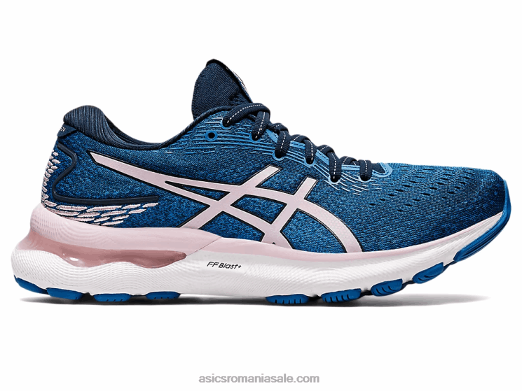 Asics albastru francez/abia trandafir gel-nimbus 24 lățime ZF4643430