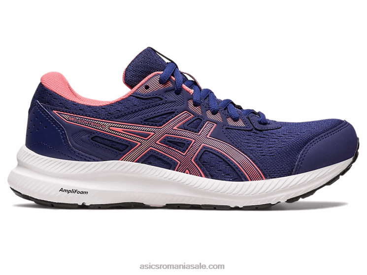 Asics albastru indigo/papaya gel-contend 8 lățime ZF4642455