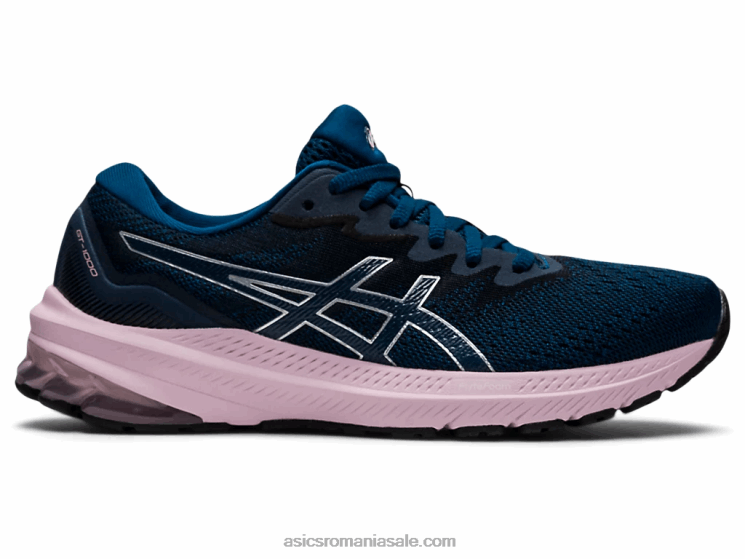 Asics albastru mako/abia trandafir gt-1000 11 lățime ZF4643223