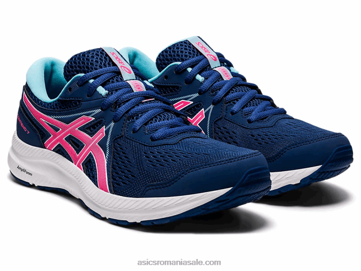 Asics albastru miezul nopții/roz fierbinte conținut de gel 7 ZF4643695