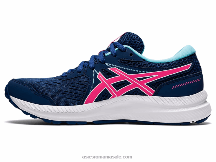 Asics albastru miezul nopții/roz fierbinte conținut de gel 7 ZF4643695