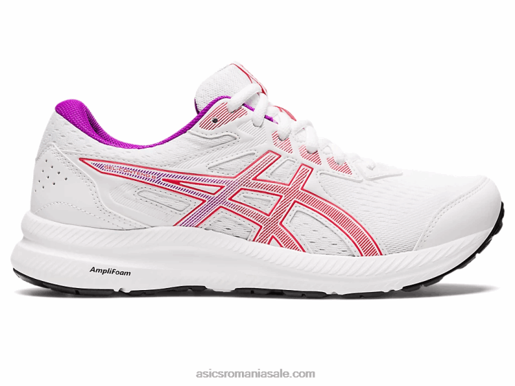 Asics alertă alb/roșu conținut de gel 8 ZF4642657
