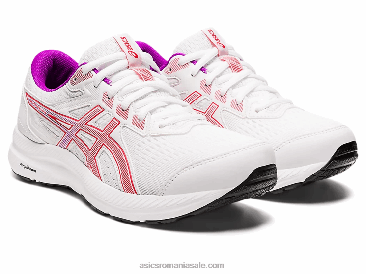 Asics alertă alb/roșu conținut de gel 8 ZF4642657