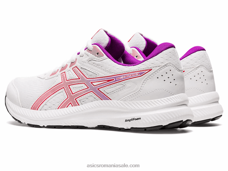 Asics alertă alb/roșu conținut de gel 8 ZF4642657