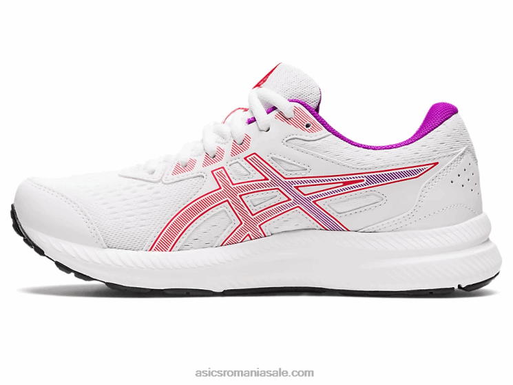 Asics alertă alb/roșu conținut de gel 8 ZF4642657