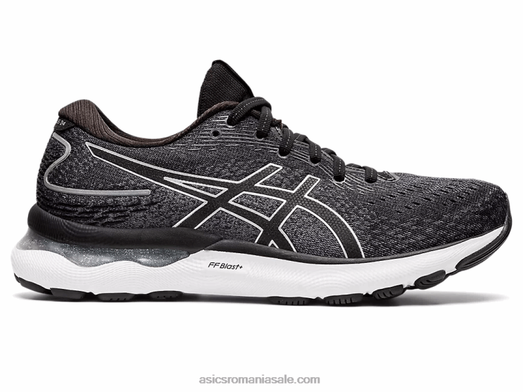 Asics negru/argint pur gel-nimbus 24 lățime ZF4643426
