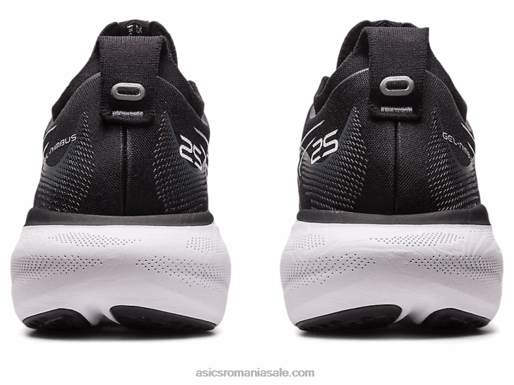 Asics negru/argint pur gel-nimbus 25 lățime ZF4642376