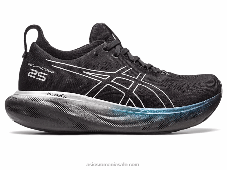 Asics negru/argint pur gel-nimbus 25 platină ZF4642379