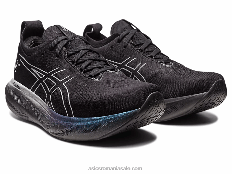 Asics negru/argint pur gel-nimbus 25 platină ZF4642379