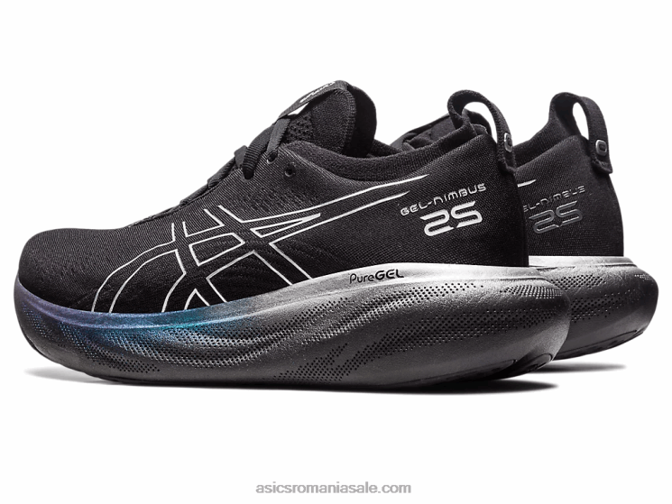 Asics negru/argint pur gel-nimbus 25 platină ZF4642379