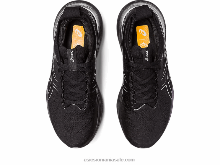 Asics negru/argint pur gel-nimbus 25 platină ZF4642379