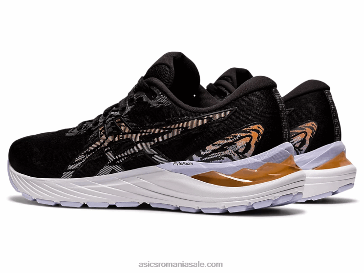 Asics negru/piersica soarelui gel-cumulus 23 lățime ZF4643929