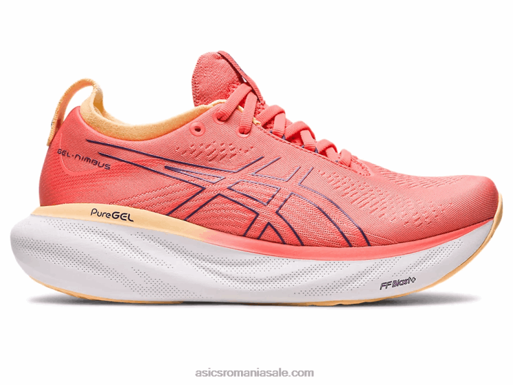 Asics papaya/purpuriu praf gel-nimbus 25 lățime ZF4642377