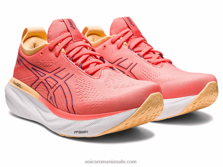 Asics papaya/purpuriu praf gel-nimbus 25 lățime ZF4642377
