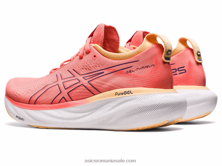 Asics papaya/purpuriu praf gel-nimbus 25 lățime ZF4642377