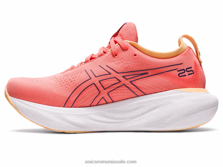 Asics papaya/purpuriu praf gel-nimbus 25 lățime ZF4642377