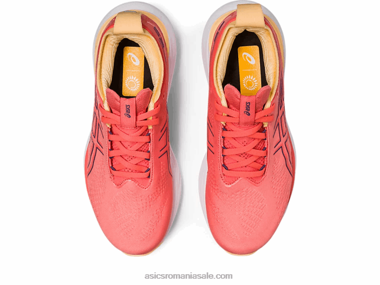 Asics papaya/purpuriu praf gel-nimbus 25 lățime ZF4642377