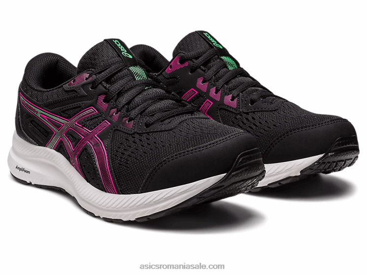 Asics rave negru/roz gel-contend 8 lățime ZF4642435