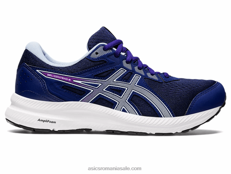 Asics scufundare albastru/cer moale gel-contend 8 lățime ZF4642597