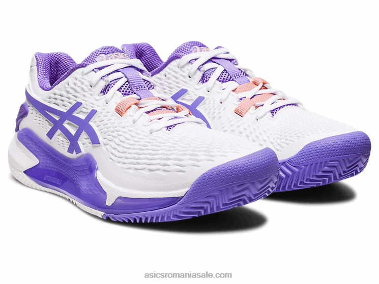 Asics alb/ametist gel-rezoluție 9 argilă ZF4642452