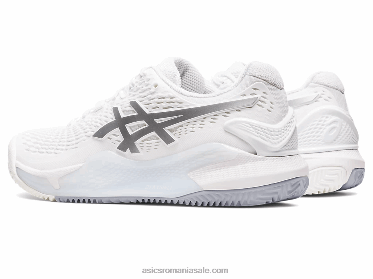 Asics alb/argint pur gel-rezoluție 9 argilă ZF4642459