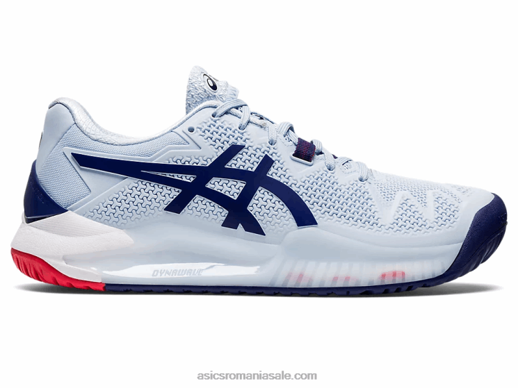Asics cer moale/albastru scufundat gel-rezoluție 8 lățime ZF4643107