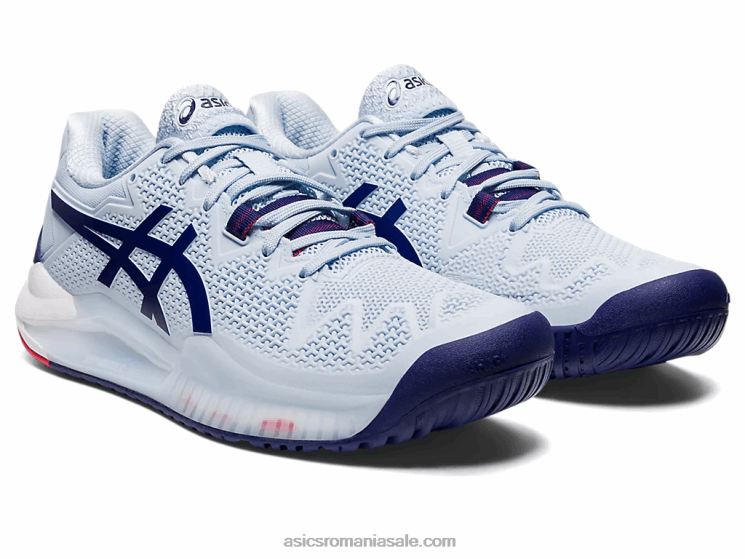 Asics cer moale/albastru scufundat gel-rezoluție 8 lățime ZF4643107
